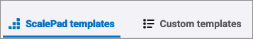 ScalePad Template and Custom Template selector