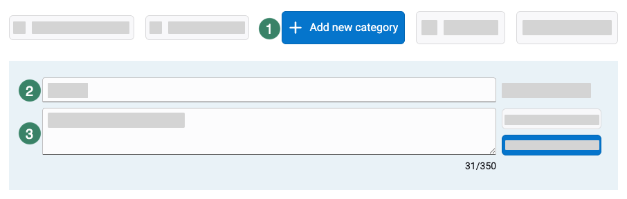 Add new category process